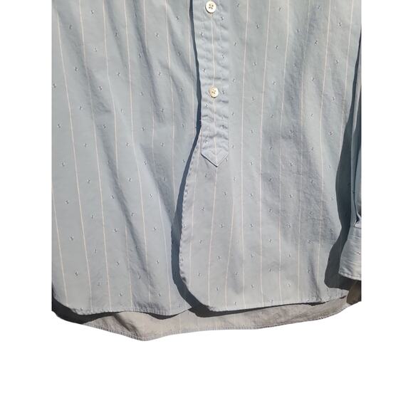 Polo Ralph Lauren Bleecker Edition Blue Striped Button Shirt Size L - Picture 4 of 5